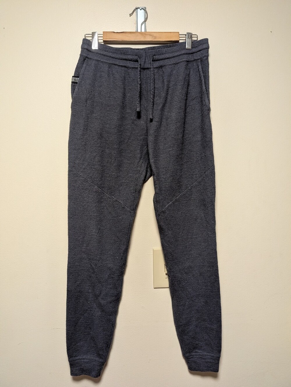 Paka Breathe Baby Alpaca Tencel Jogger Pants Blue Men’s M Peru